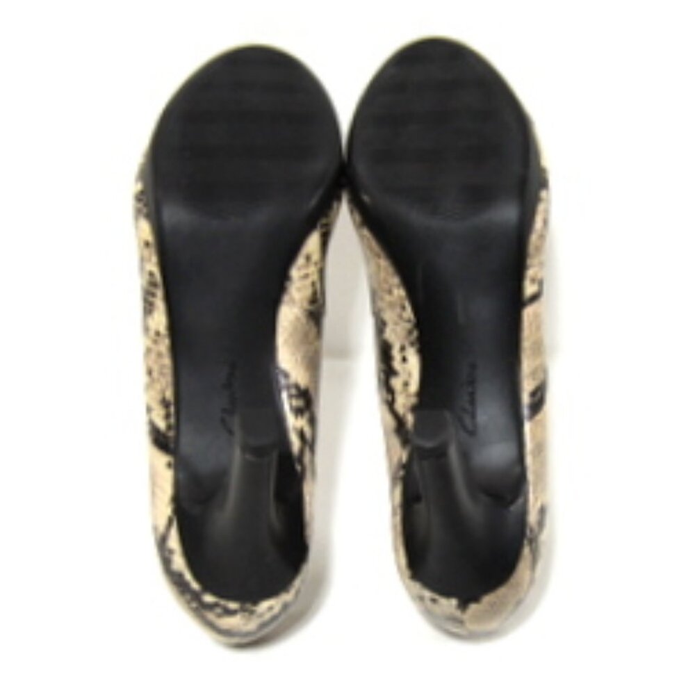 Clarks Indigo Brown Snakeskin Print Ultimate Comfort Collection Heels – Size: 8 - Picture 6 of 10